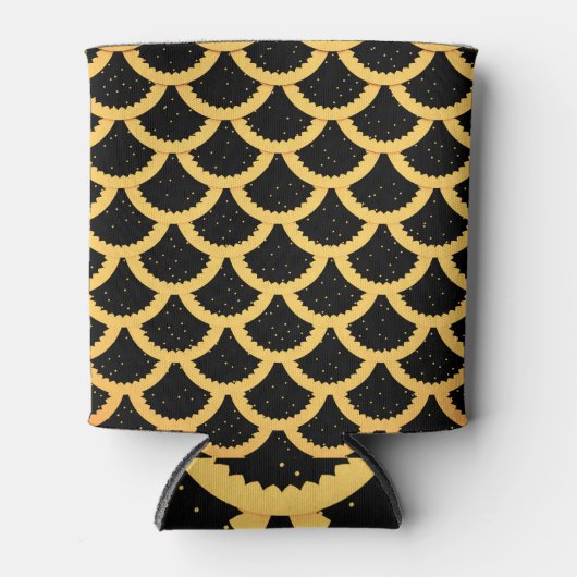 Goldene Fischwaagen, 3D-Hintergrund des Meeres. Dosenkühler (Vorderseite)