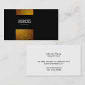 Goldene Flakes/Schwarz Visitenkarte (Vorne/Hinten)
