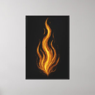 Goldene Flamme Abstrakt Leinwanddruck