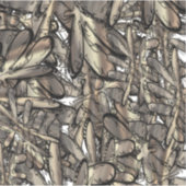 Goldene Flamme Blume Aufkleber (Vorderseite)