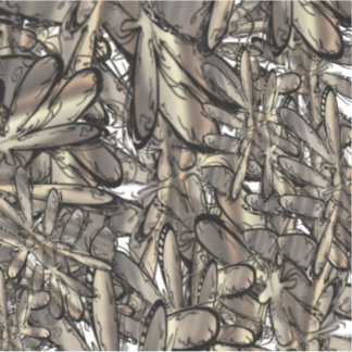 Goldene Flamme Blume Aufkleber