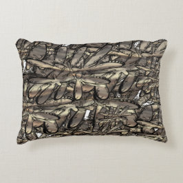 Goldene Flamme Blume Dekokissen