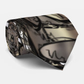 Goldene Flamme Blume Krawatte (Gerollt)