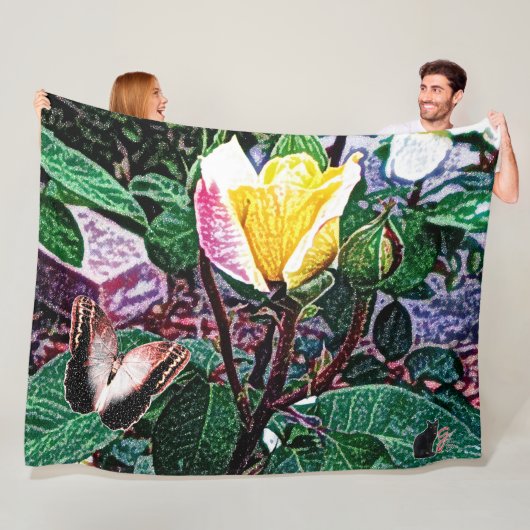 Goldene Flamme Fleecedecke (Beispiel)