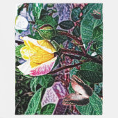 Goldene Flamme Fleecedecke (Vorderseite)