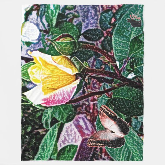 Goldene Flamme Fleecedecke (Vorderseite)