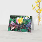 Goldene Flamme Karte (Gelbe Blume)