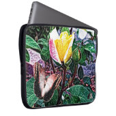 Goldene Flamme Laptopschutzhülle (Vorne Rechts)