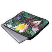 Goldene Flamme Laptopschutzhülle (Vorne Knopf)