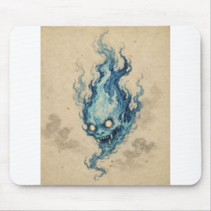 Goldene Flamme Onibi Spirit-Mausepad Mousepad