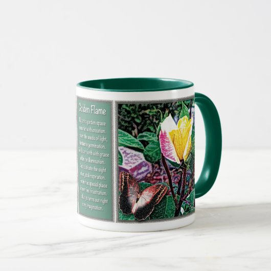 Goldene Flamme Tasse (VorderseiteRechts)