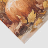 Goldene Flasche mit Pumpkin Decoupage Seidenpapier (Detail)