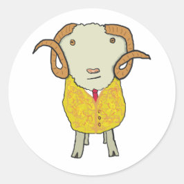 Goldene Fleece Runder Aufkleber