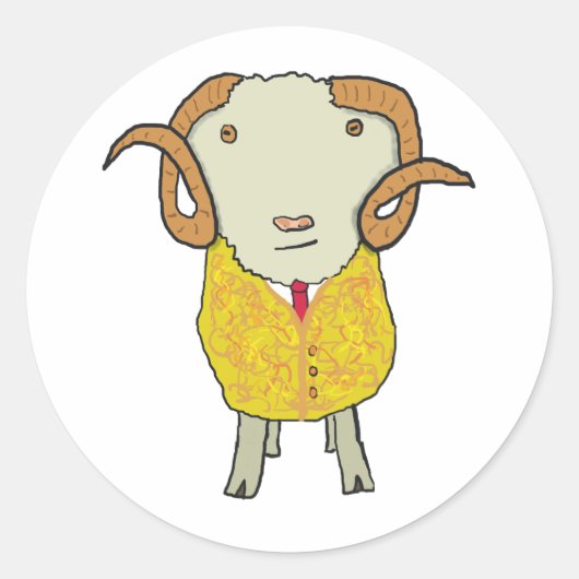 Goldene Fleece Runder Aufkleber (Vorderseite)