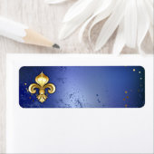Goldene Fleur de Lis auf Blau (Insitu)