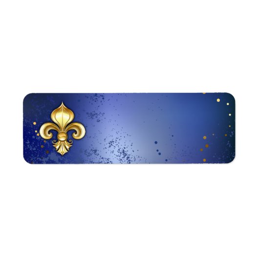 Goldene Fleur de Lis auf Blau (Vorne)