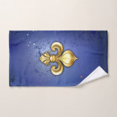 Goldene Fleur de Lis auf Blau Badhandtuch Set (Handtuch)
