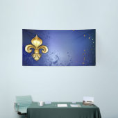 Goldene Fleur de Lis auf Blau Banner (Messeveranstaltung)