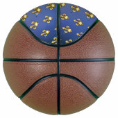 Goldene Fleur de Lis auf Blau Basketball (Rechts)