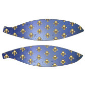 Goldene Fleur de Lis auf Blau Basketball (Panele)