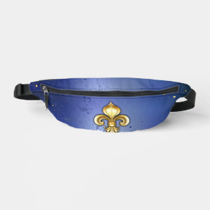 Goldene Fleur de Lis auf Blau Bauchtasche