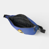 Goldene Fleur de Lis auf Blau Bauchtasche (Offen)