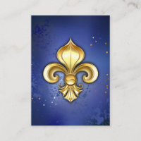 Goldene Fleur de Lis auf Blau