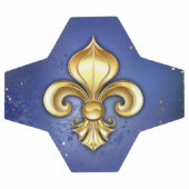 Goldene Fleur de Lis auf Blau Fußball (Flach)