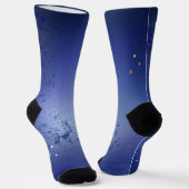 Goldene Fleur de Lis auf Blau Socken (Gewinkelt)