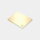 Goldene Fleur de Lis auf goldenem Gradienten Post-it Klebezettel (angewinkelt)