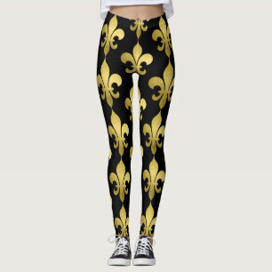 Goldene Fleur de Lis auf jeder Farbe Leggings