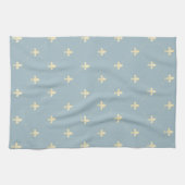 Goldene Fleur-de-Lis Düsterblau Geschirrtuch (Horizontal)
