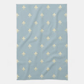 Goldene Fleur-de-Lis Düsterblau Geschirrtuch (Vertikal)