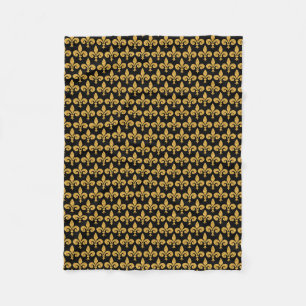 Goldene Fleur de Lis Fleecedecke
