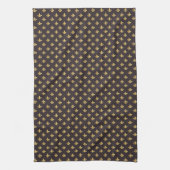 Goldene Fleur De Lis Geschirrtuch (Vertikal)
