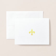 Goldene Fleur-de-Lis-Karte gefaltet