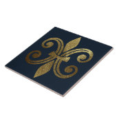 Goldene Fleur de Lis Royal Fliese (Seite)