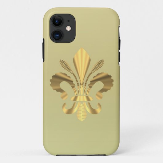 Goldene Fleur de Lys Case-Mate iPhone Hülle (Rückseite)