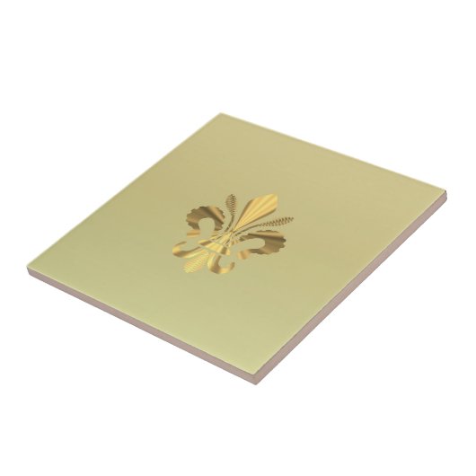 Goldene Fleur de Lys Fliese (Seite)