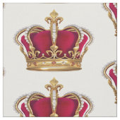 Goldene Fleurs-de-lis-Krone Stoff (Nahaufnahme)