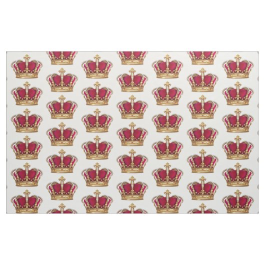 Goldene Fleurs-de-lis-Krone Stoff (Fat Quarter (45,7 x 55,9 cm))