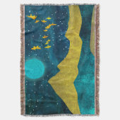 Goldene Flock Decke (Vorderseite Vertikal)