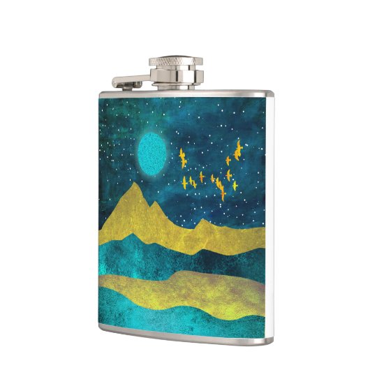 Goldene Flock Flachmann (Links)