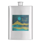 Goldene Flock Flachmann (Vorderseite)