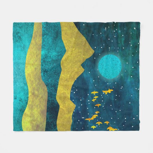 Goldene Flock Fleecedecke (Vorderseite (Horizontal))