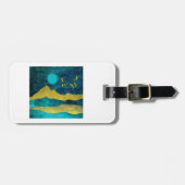 Goldene Flock Gepäckanhänger (Vorderseite horizontal)