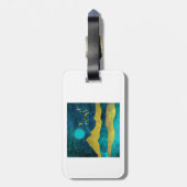 Goldene Flock Gepäckanhänger (Rückseite vertikal)