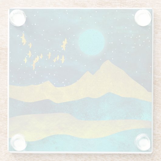 Goldene Flock Glasuntersetzer (Rückseite)