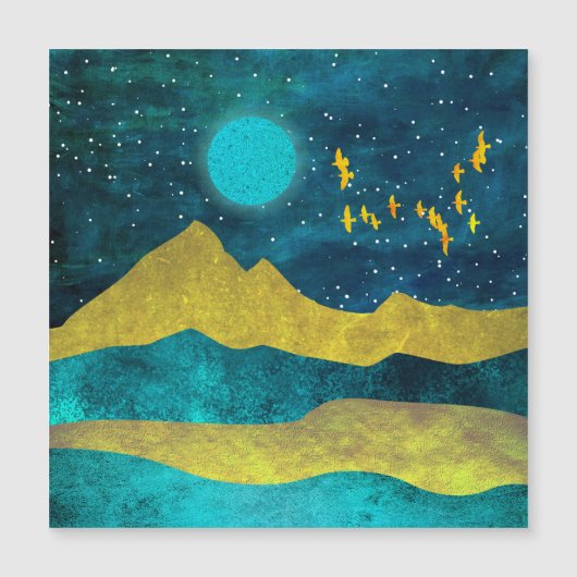 Goldene Flock Magnetkarte (Vorderseite)