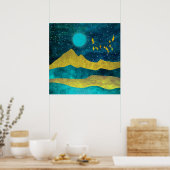 Goldene Flock Poster (Küche)
